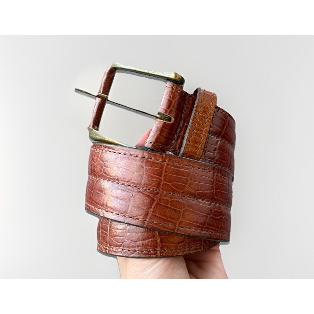 Catherine Dial Easley Brown Leather Western Belt Size S San Antonio TX